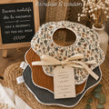 Lot de 3 bavoirs "fleurs"