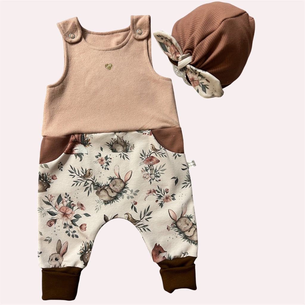 Combinaison évolutive + bonnet assorti - taille 1m