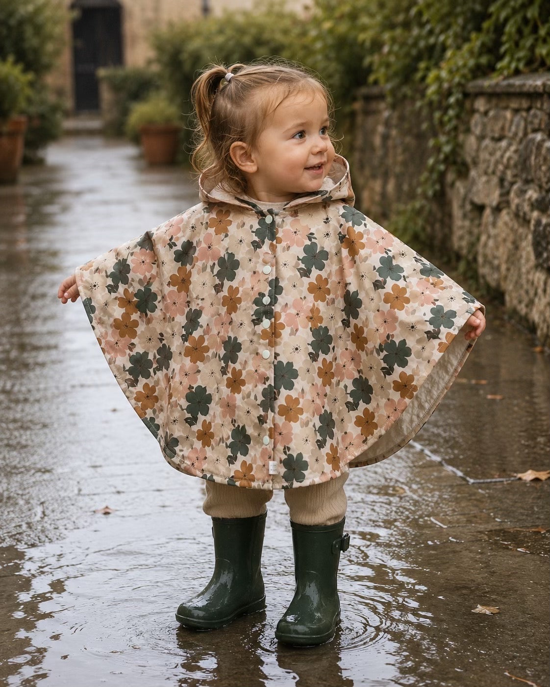 Poncho évolutif en Softshell – De 6 mois à 2 ans