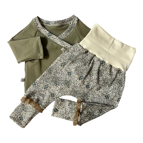 Ensemble 6m, veste croisée et sarouel évolutif