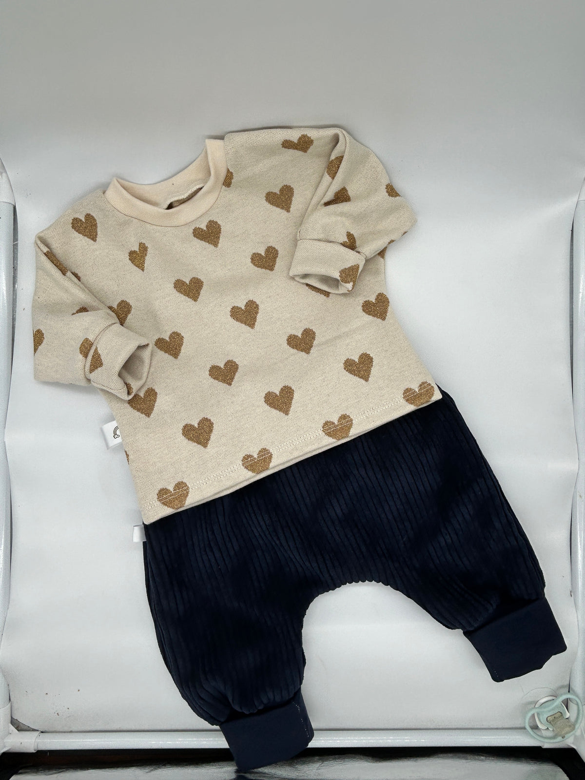 Ensemble évolutif pull + sarouel velours