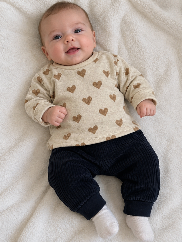 Ensemble évolutif pull + sarouel velours