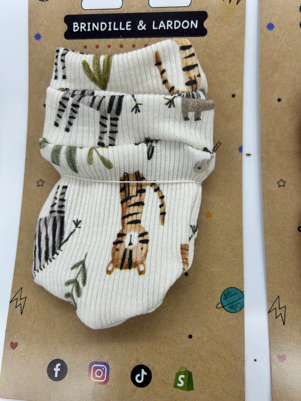 Moufles de naissance   anti-griffure