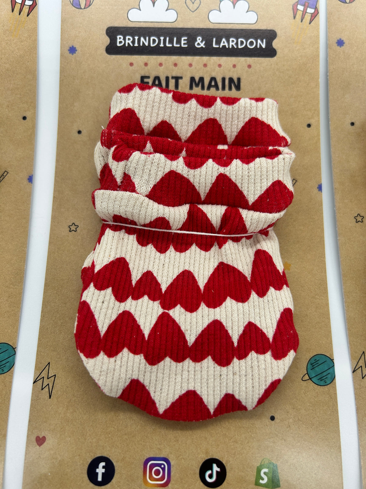 Moufles de naissance   anti-griffure