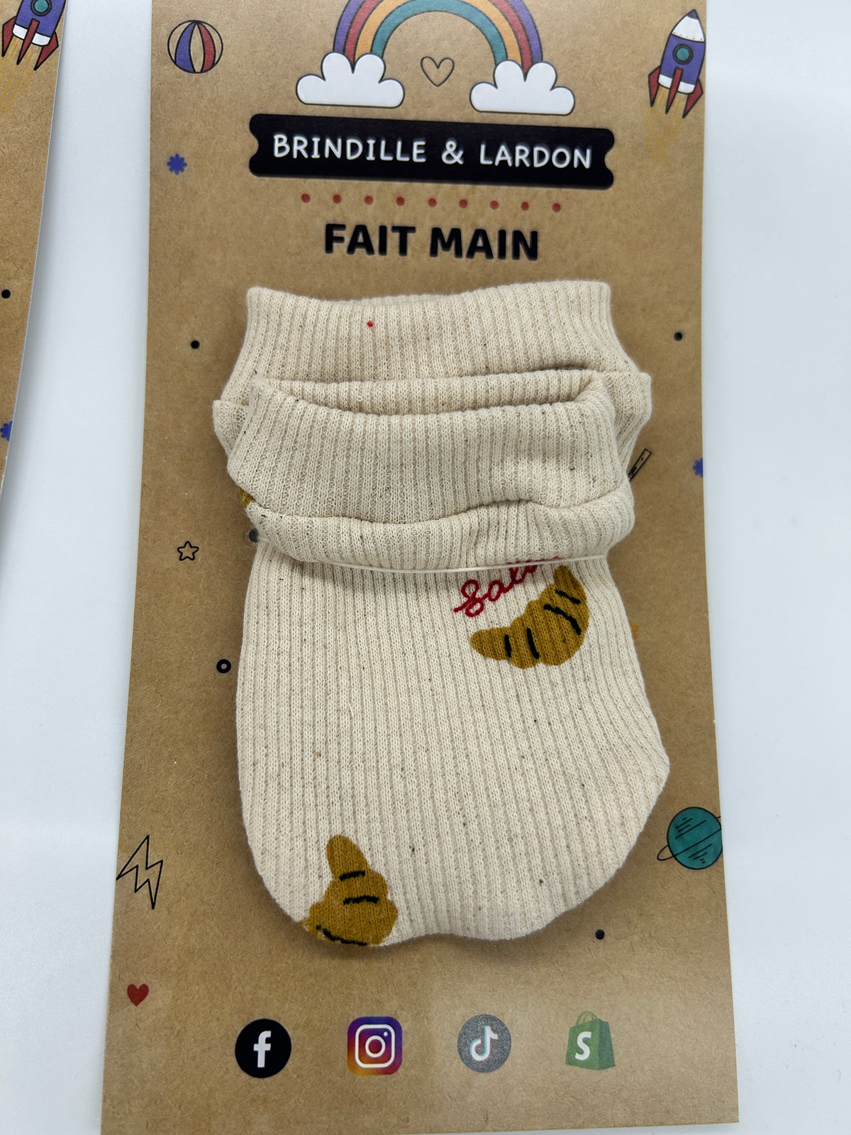 Moufles de naissance   anti-griffure